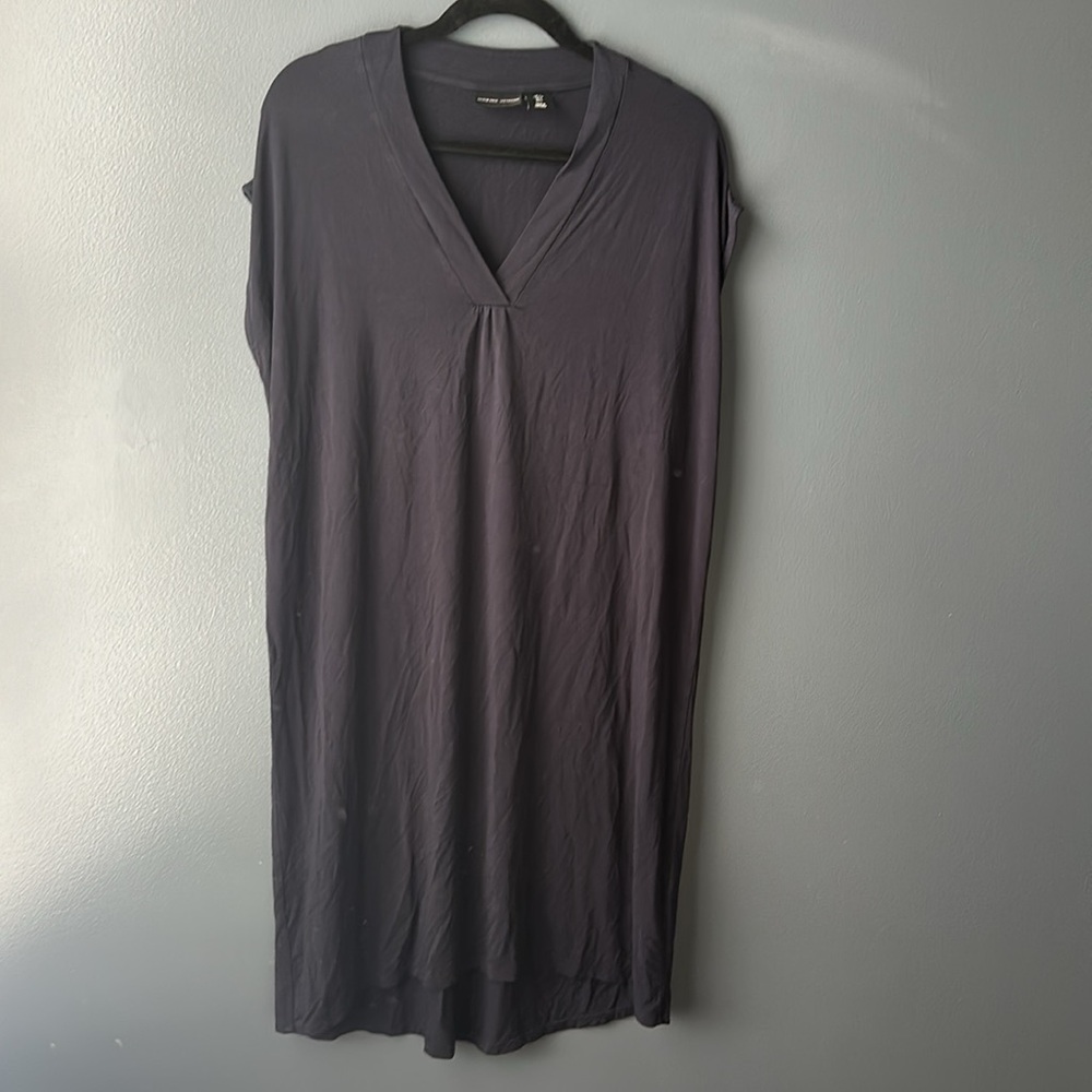 ☀️ADRIENNE VITTADINI dress V-Neck Sleeveless Dress size large navy blue cover up